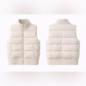 Old Navy Cream Quilted Puffer Vest for Kids